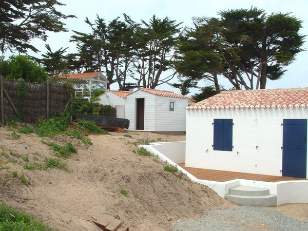 Muret de soutennement termine